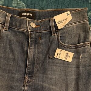 Express Men's Dark Blue Straight Jeans